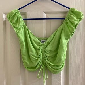 Green princess Polly scrunched top